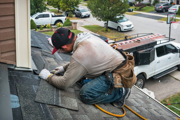 Professional Roofing technician working in Newfield, ME